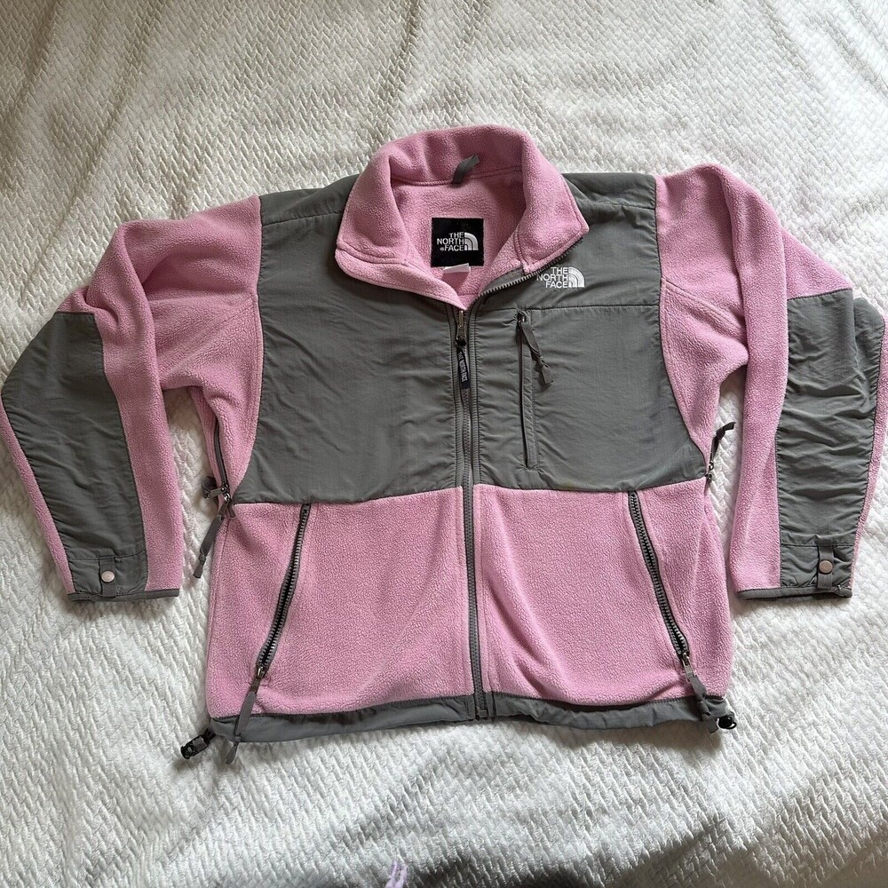 Small The North Face Pink Gray Fleece Coat Jacket